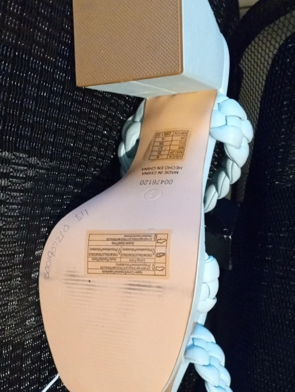 Forever 21 Pale Blue Braided Double-Strap Block Heel Sandals - Picture 9 of 15